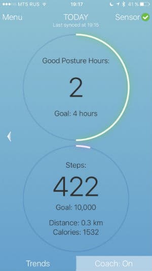 Скриншот приложения Lumo Lift Скриншот приложения Lumo Lift