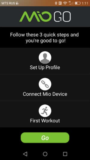 Скриншот приложения Mio Go