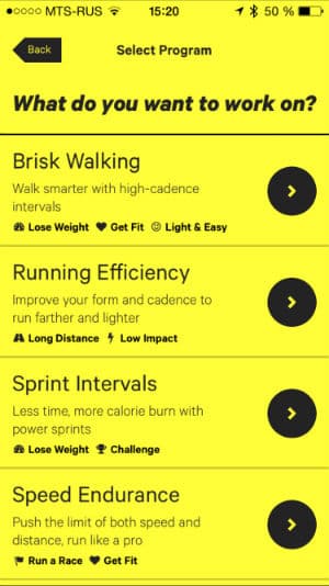 Скриншот приложения Moov Run & Walk Скриншот приложения Moov Run & Walk