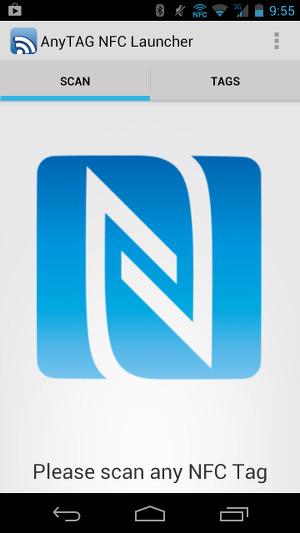 Назначение действий меткам в AnyTAG NFC Launcher
