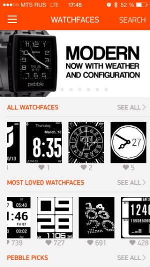 iOS-приложение для умных часов Pebble iOS-приложение для умных часов Pebble