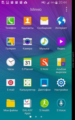 Скриншот смартфона Samsung Galaxy Note Edge Скриншот смартфона Samsung Galaxy Note Edge