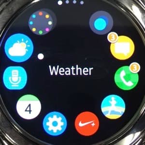 Снимок экрана Samsung Gear S2