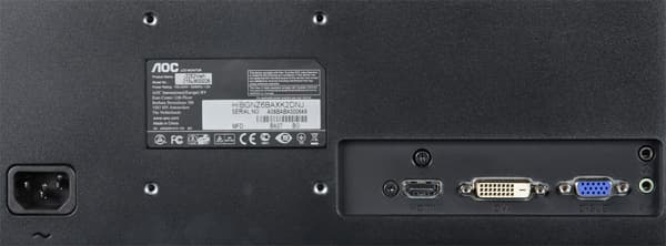 ЖК-монитор AOC i2252Vwh, разъемы ЖК-монитор AOC i2252Vwh, разъемы
