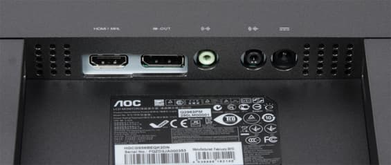 ЖК-монитор AOC q2963Pm, разъемы ЖК-монитор AOC q2963Pm, разъемы