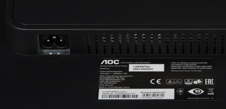 ЖК-монитор AOC U2868PQU, разъемы