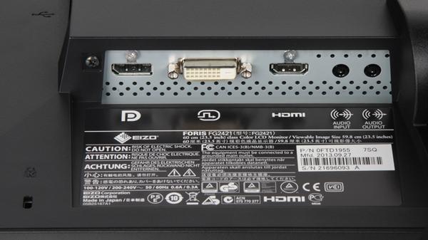 ЖК-монитор Eizo FG2421, разъемы ЖК-монитор Eizo FG2421, разъемы