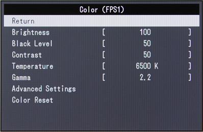 ЖК-монитор Eizo FG2421, меню установок ЖК-монитор Eizo FG2421, меню установок