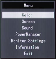 ЖК-монитор Eizo FG2421, меню установок ЖК-монитор Eizo FG2421, меню установок