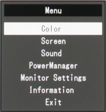 ЖК-монитор Eizo FlexScan EV2736W, меню установок ЖК-монитор Eizo FlexScan EV2736W, меню установок
