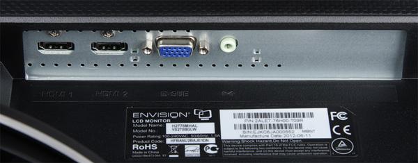 ЖК-монитор Envision H2776MHAL, разъемы ЖК-монитор Envision H2776MHAL, разъемы
