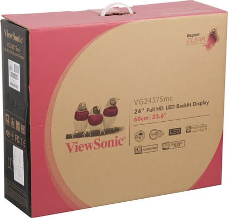 ЖК-монитор ViewSonic VG2437Smc, коробка ЖК-монитор ViewSonic VG2437Smc, коробка