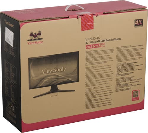 ЖК-монитор ViewSonic VP2780-4K, коробка ЖК-монитор ViewSonic VP2780-4K, коробка
