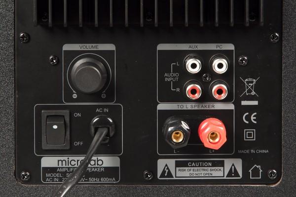 Задняя панель Microlab Solo 6C Задняя панель Microlab Solo 6C