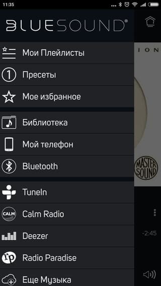 Мобильное приложение Bluesound Мобильное приложение Bluesound