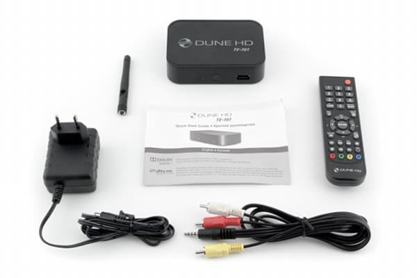 Комплект поставки Dune HD TV-101W Комплект поставки Dune HD TV-101W