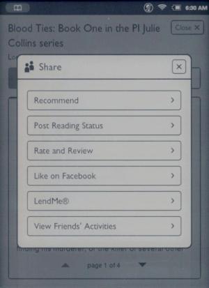 Nook Simple Touch GlowLight настройки чтения