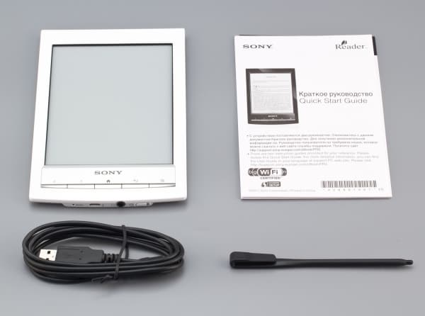 комплектация Электронная книга Sony Reader PRS-T1 - комплектация