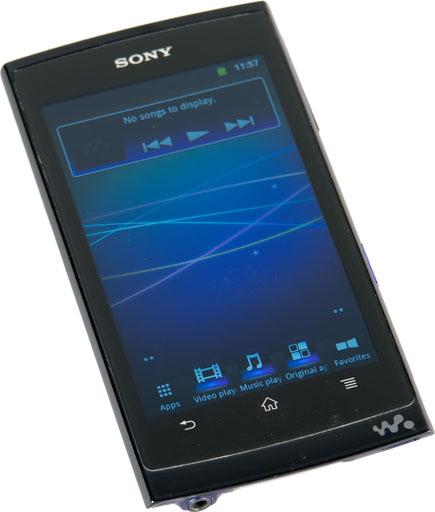 Взгляд на коммуникатор спереди Обзор Обзор Sony Walkman Z. Взгляд на коммуникатор спереди