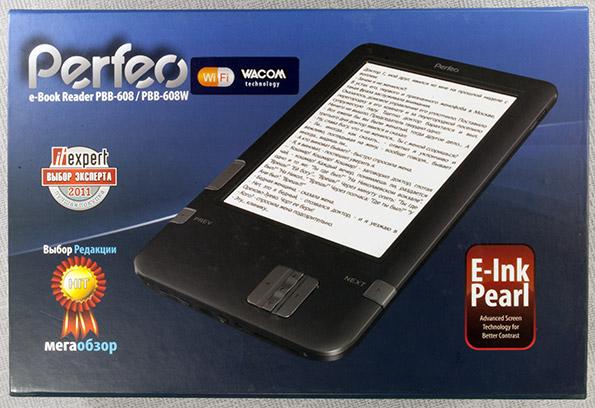 Электронная книга (читалка) Perfeo PBB-608W с экраном Pearl и Wi-Fi