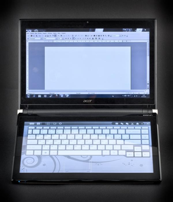 ноутбук Acer Iconia с двумя экранами