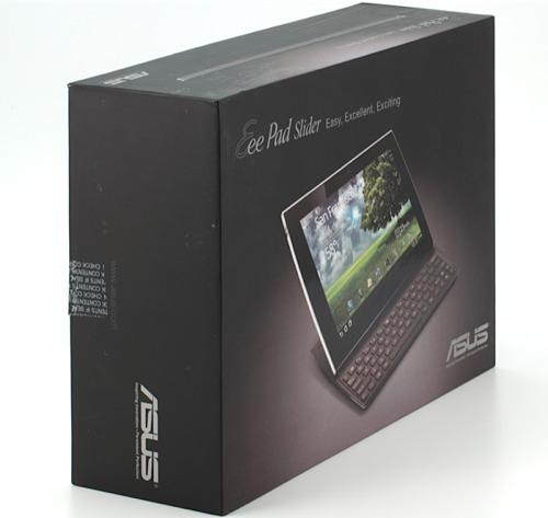 Внешний вид упаковочных коробки с планшетом Asus Eee Pad Slider