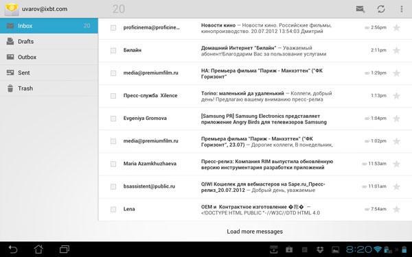Скриншот ASUS Transformer Pad Infinity