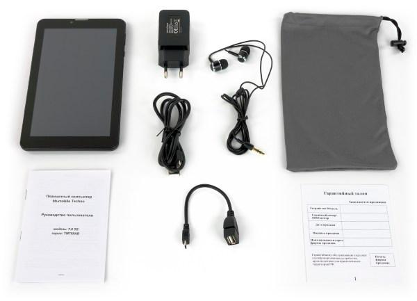 Комплектация планшета bb-mobile Techno 7.0 3G (TM758AB)