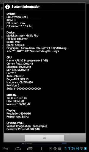 Скриншот Kindle Fire