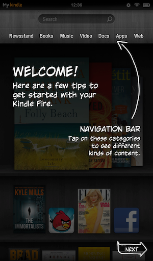 Скриншот Kindle Fire