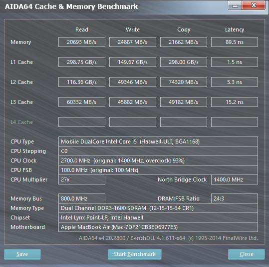 13-дюймовый ноутбук MacBook Air (Early 2014)