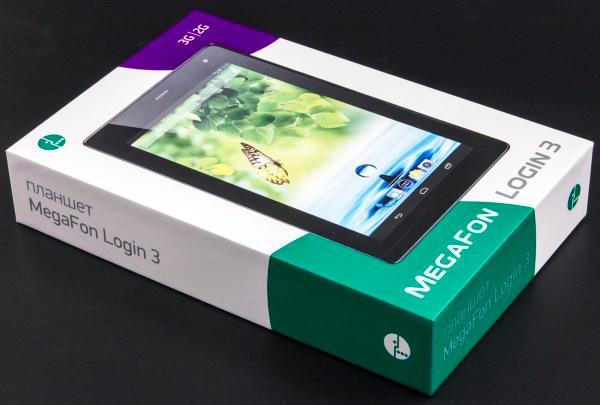 Коробка планшета Megafon Login 3