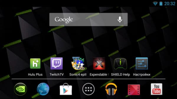 Скриншот NVIDIA Shield