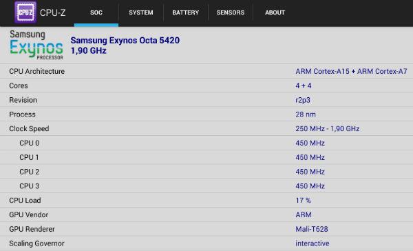 Скриншот Samsung Galaxy Tab S 10.5
