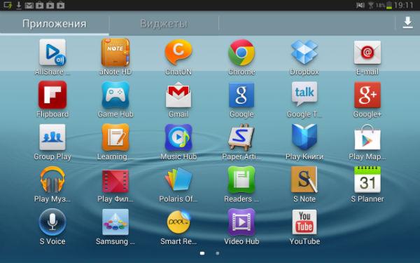 Android 4.1 на планшете Samsung Galaxy Note 8.0