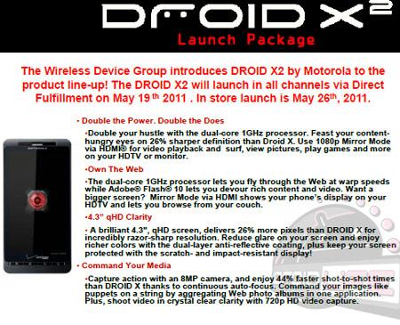 Смартфон Motorola Droid X2