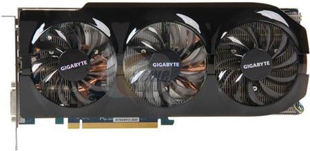 3D-карта Gigabyte Radeon HD 7950 WindForce 3 оснащена системой охлаждения с тремя вентиляторами
