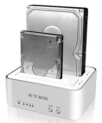 Двухдисковый док Icy Box IB-120CL-U3 оснащен интерфейсом USB 3.0
