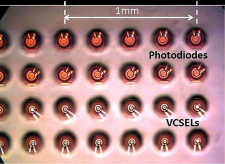 В IBM создан оптический приемопередатчик Holey Optochip, способный работать со скоростью 1 Тбит/с