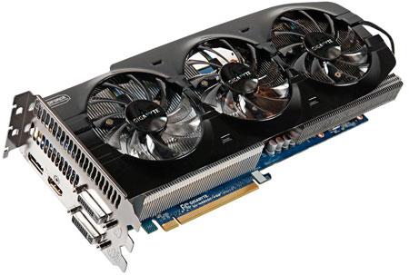 3D-карта Gigabyte GeForce GTX 680 Overclock Edition с 4 ГБ памяти занимает три слота