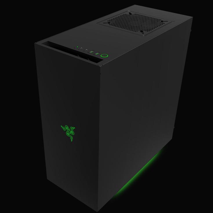 Корпус NZXT S340 – Designed by Razer имеет окно в боковой панели