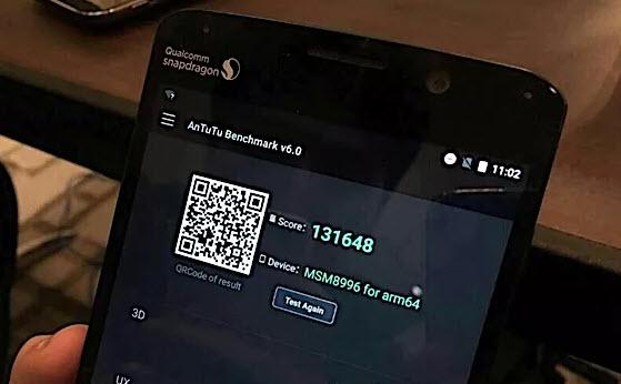 Тестовый смартфон Qualcomm на базе SoC Snapdragon 820 набрал более 130 000 баллов в AnTuTu 6.0