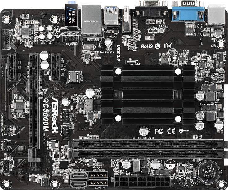 Основой звуковой подсистемы ASRock QC5000M служит восьмиканальный звуковой кодек Realtek ALC887