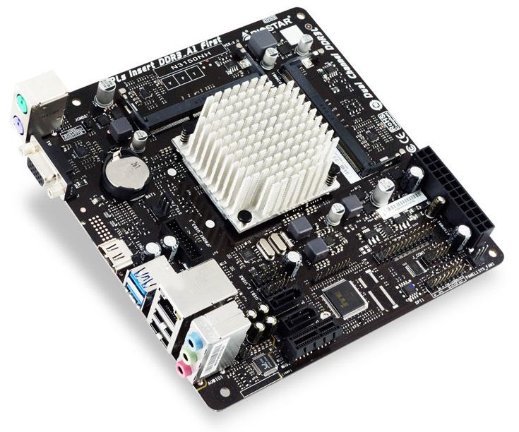 Плата Biostar N3150NH оснащена двумя слотами для модулей памяти SO-DIMM