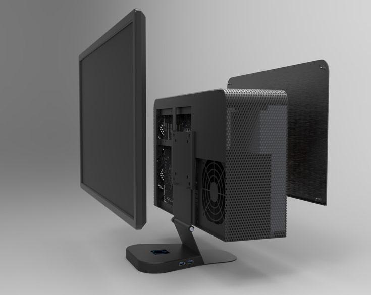 Crono Labs С1 — компьютерный корпус, к которому прикрепляется монитор
