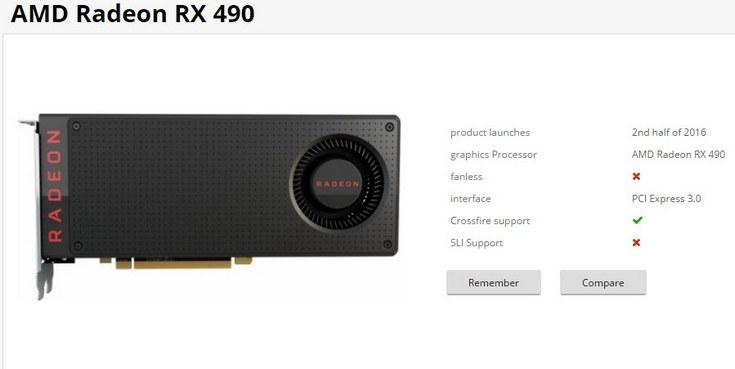 3D-карта Radeon RX 490 может быть показана 13 декабря