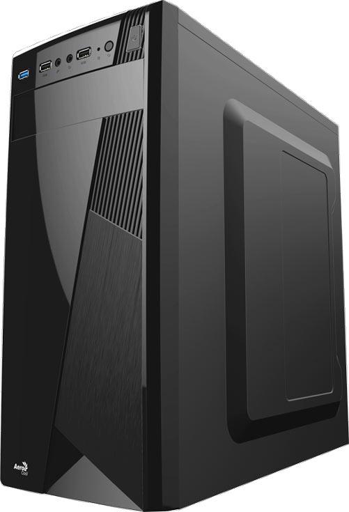 Корпус Aerocool CS-1101 изготовлен из жести толщиной 0,4 мм и целиком окрашен в черный цвет