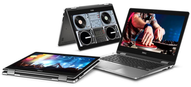 Экран компьютера Dell Inspiron 17 7000 имеет разрешение 1920 х 1080 пикселей