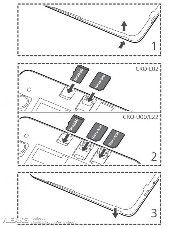 Появились изображения смартфона Huawei Y3 2017