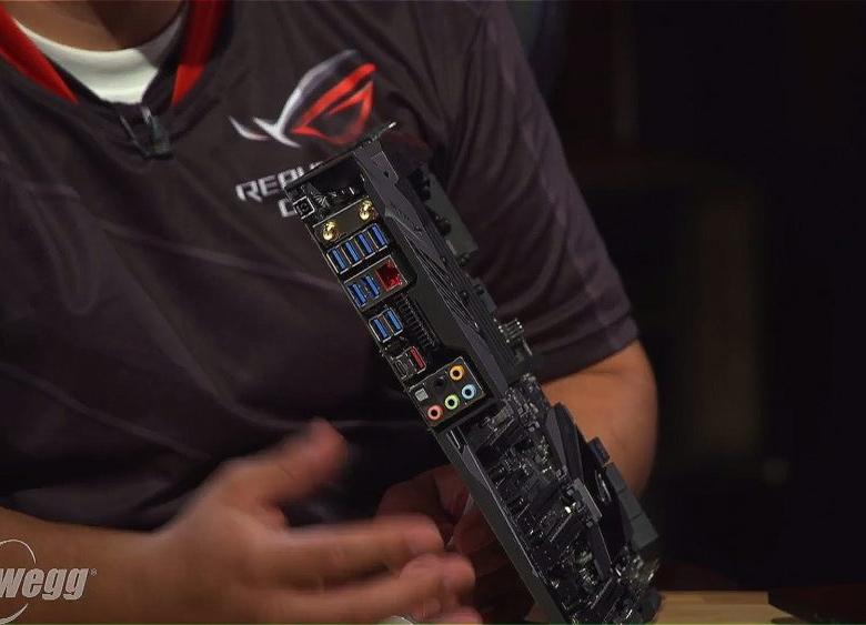 Плата Asus ROG Strix X399-E оснащена четырьмя слотами PCIe 3.0 x16, одним слотом PCIe 4x и одним слотом PCIe 1x